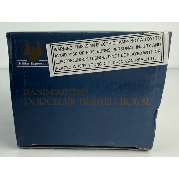 Vtg‎ HOLIDAY EXPRESSIONS Hand- Painted Porcelain Lighted House GREEN HOTEL - Picture 13 of 14